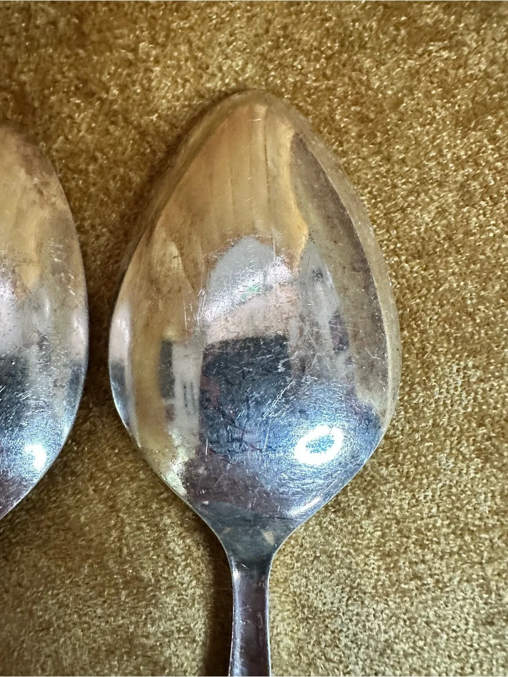 Vintage 60s Oneida Community Flight Serving Spoons Pair - Silver Plated